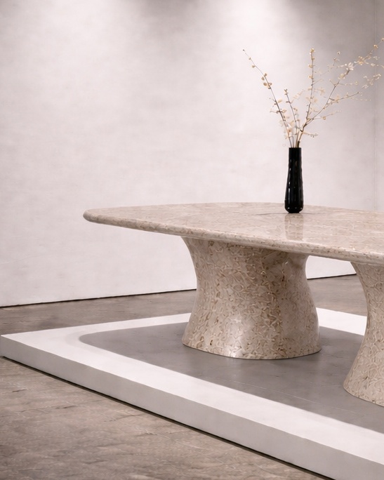 Serpentine Base Dining Table - View 3
