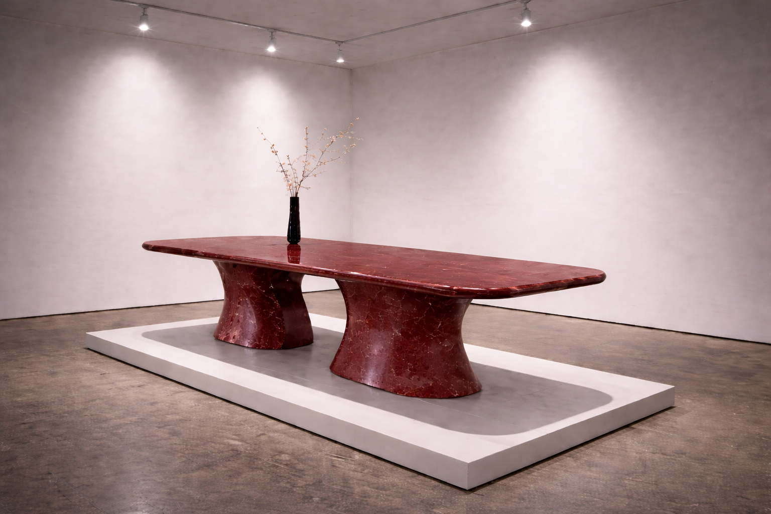 Serpentine Base Dining Table