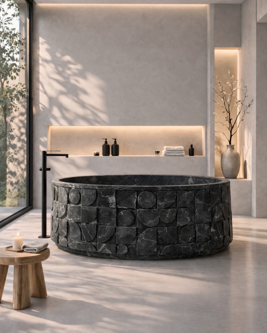 Geometria Bath - Black valeriano