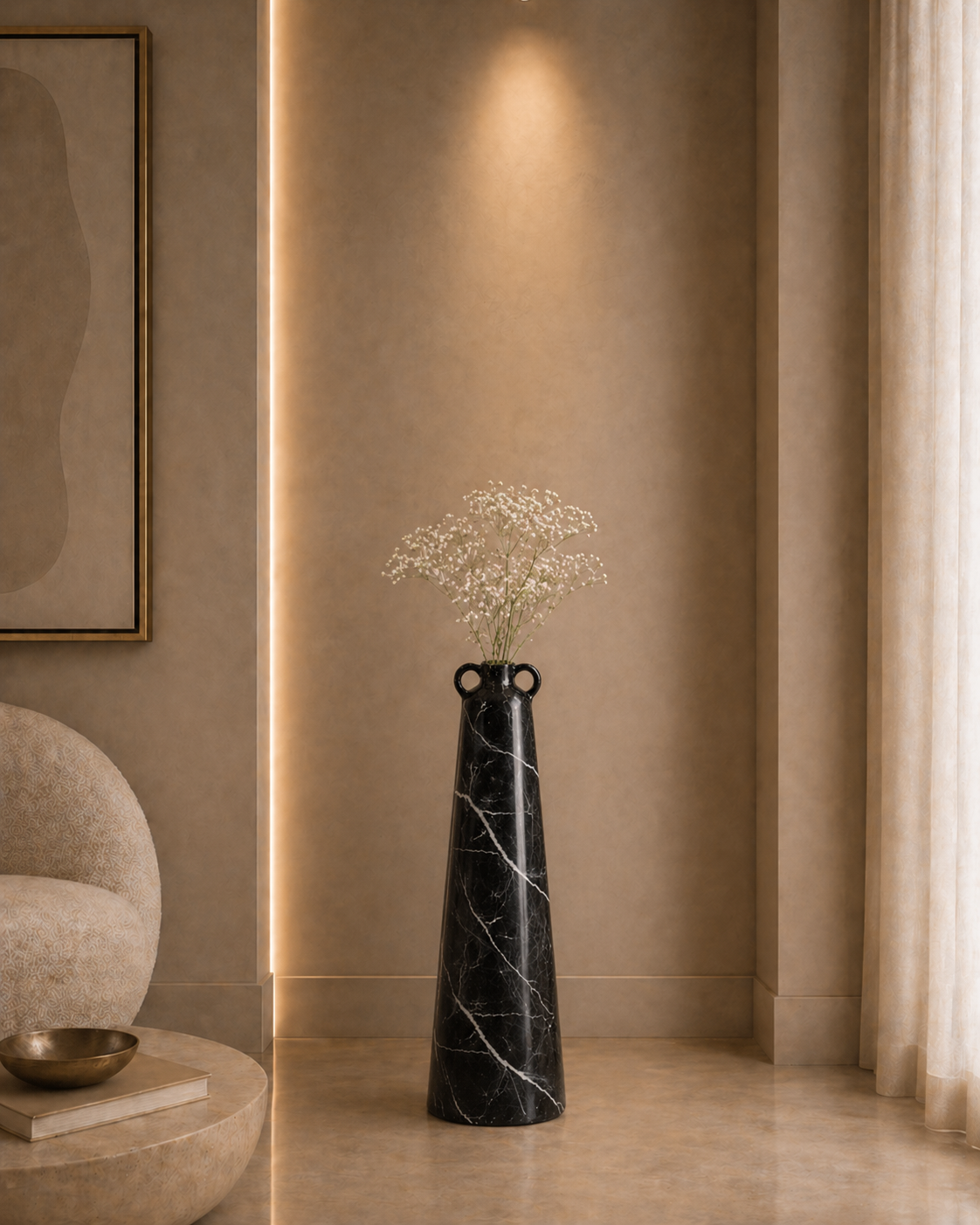 Handled Tapered Vase - View 1