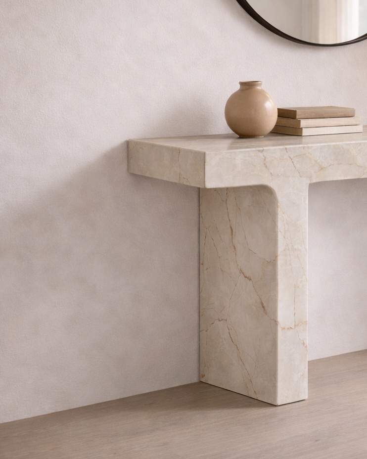 Rectilinear Stone Console - View 3
