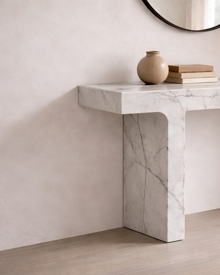 Rectilinear Stone Console - View 3