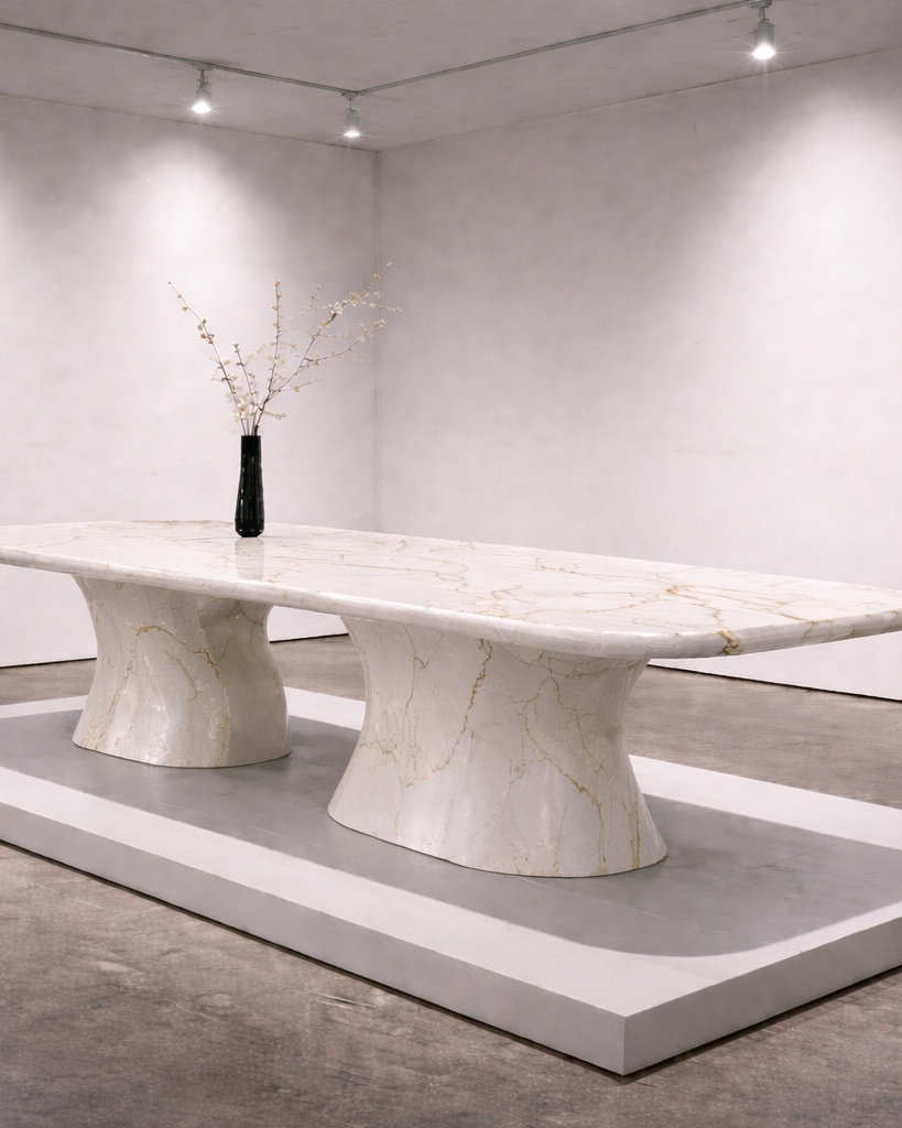 Serpentine Base Dining Table - View 2