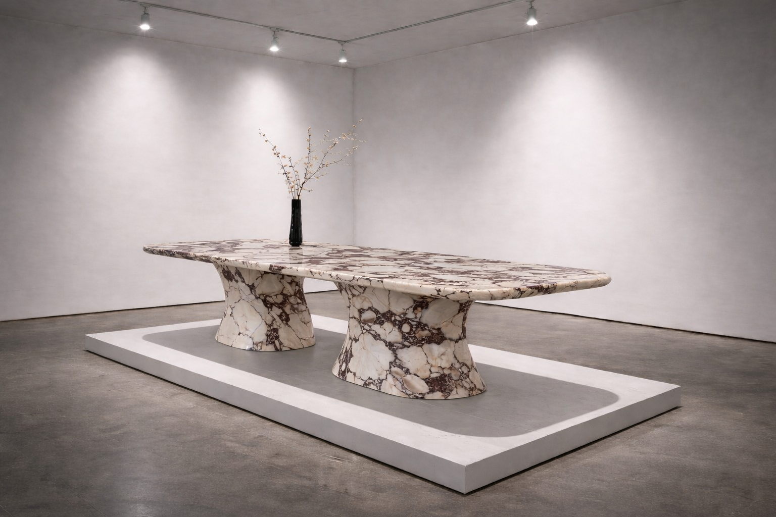 Serpentine Base Dining Table