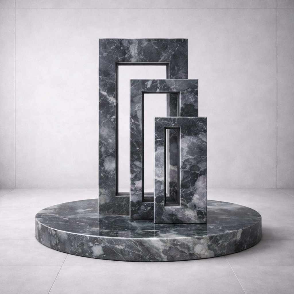 Terracotta Frame Trio - Moss Ash Marble