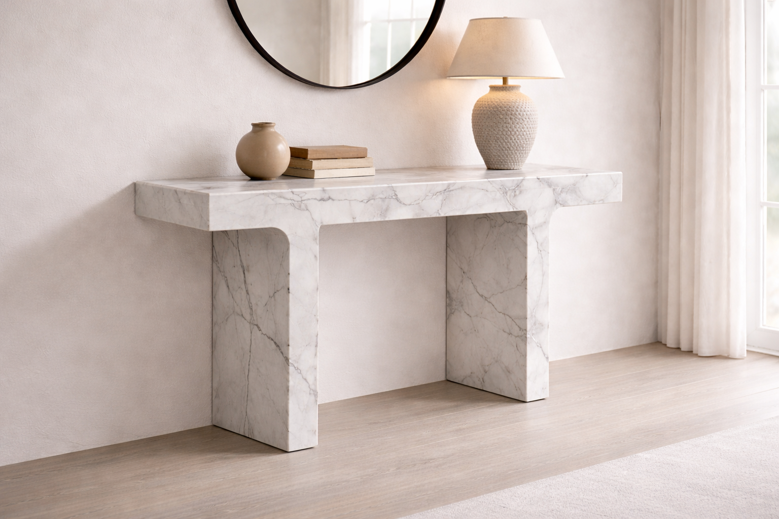 Rectilinear Stone Console - View 2