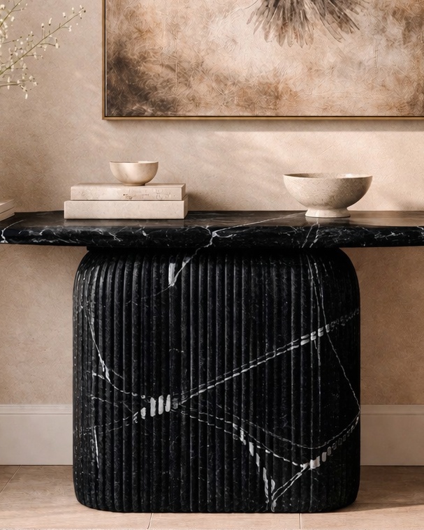 Ebon Crest Console Table - View 2