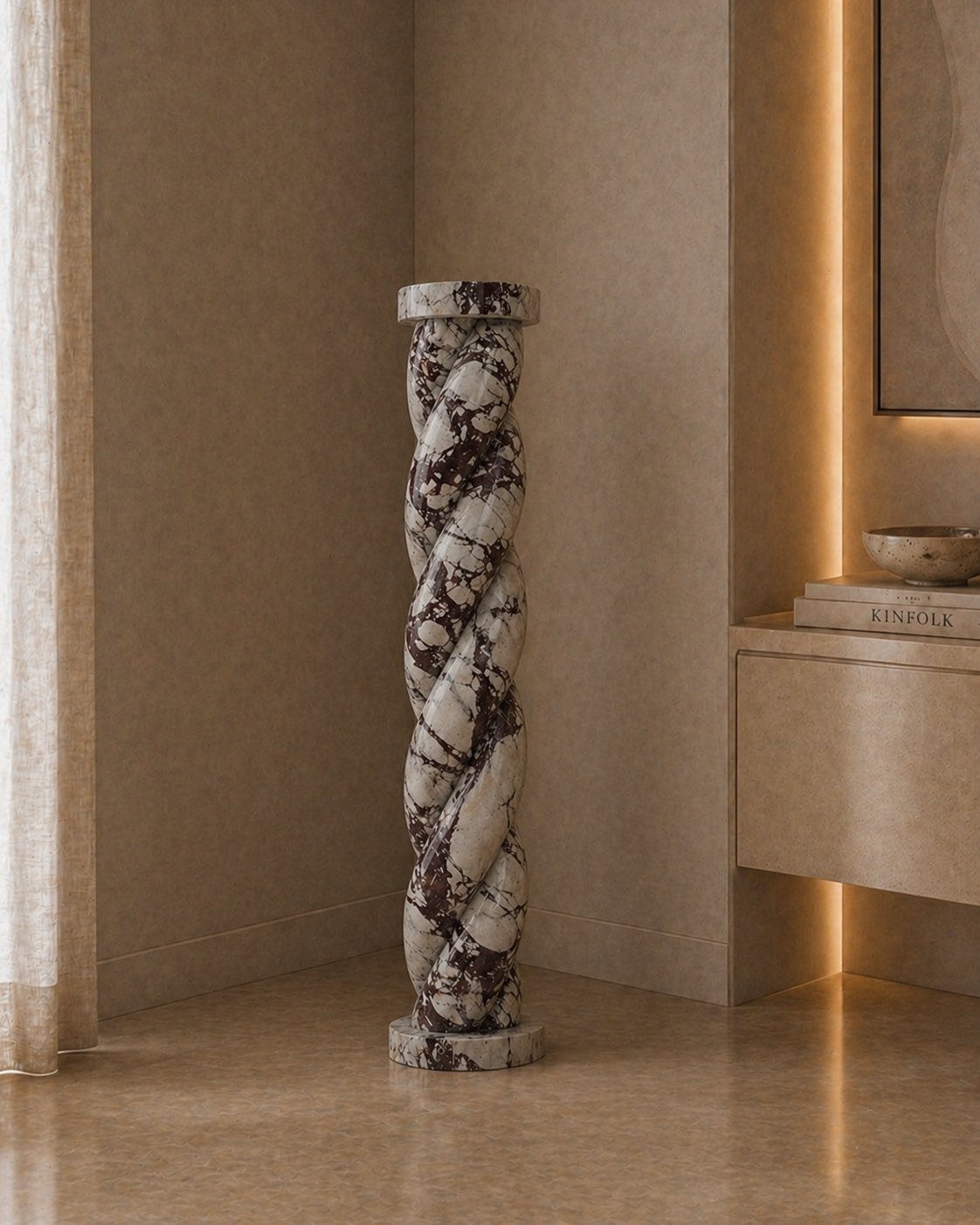 Helixa Stone Plinth - Calacatta viola