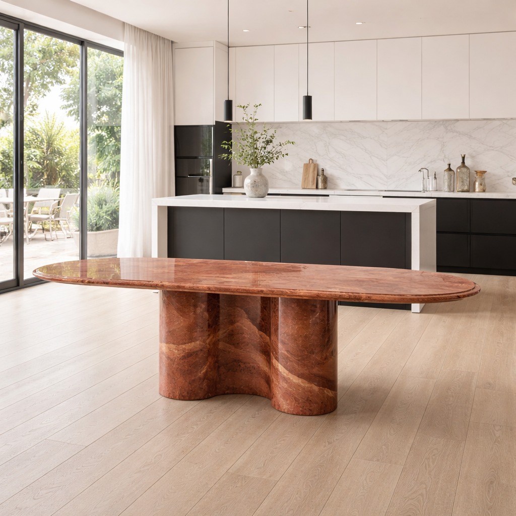 Sienna Flow Marble Table