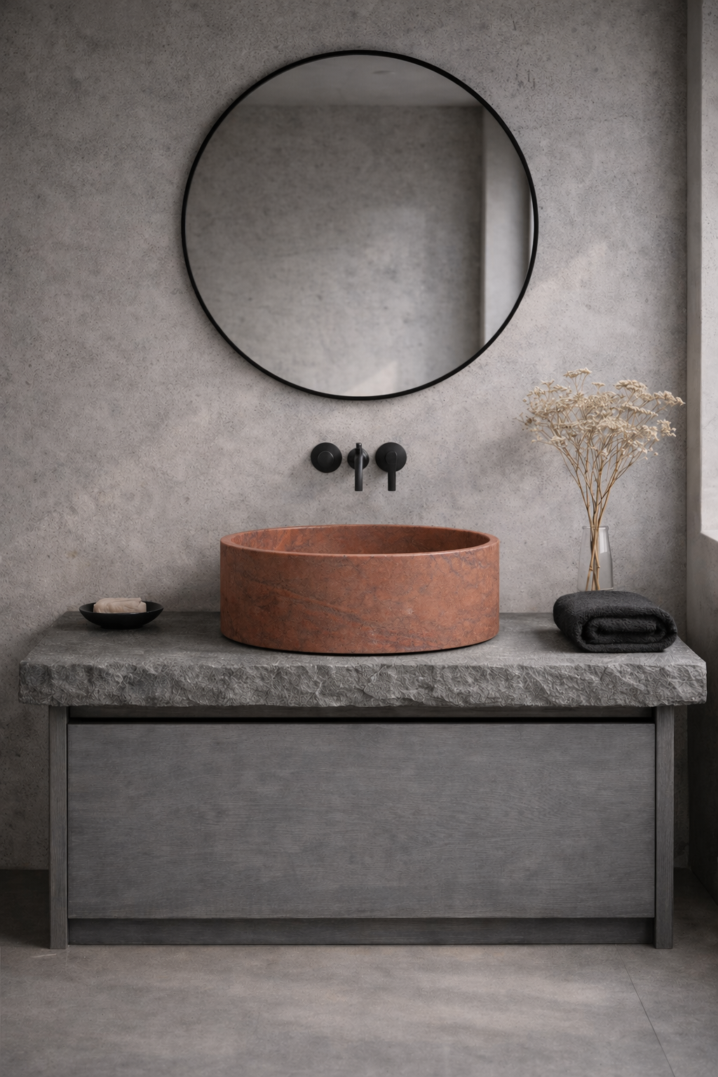 Copper Vein Round Basin