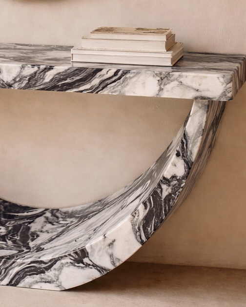 Half-Moon Arch Console Table - View 3