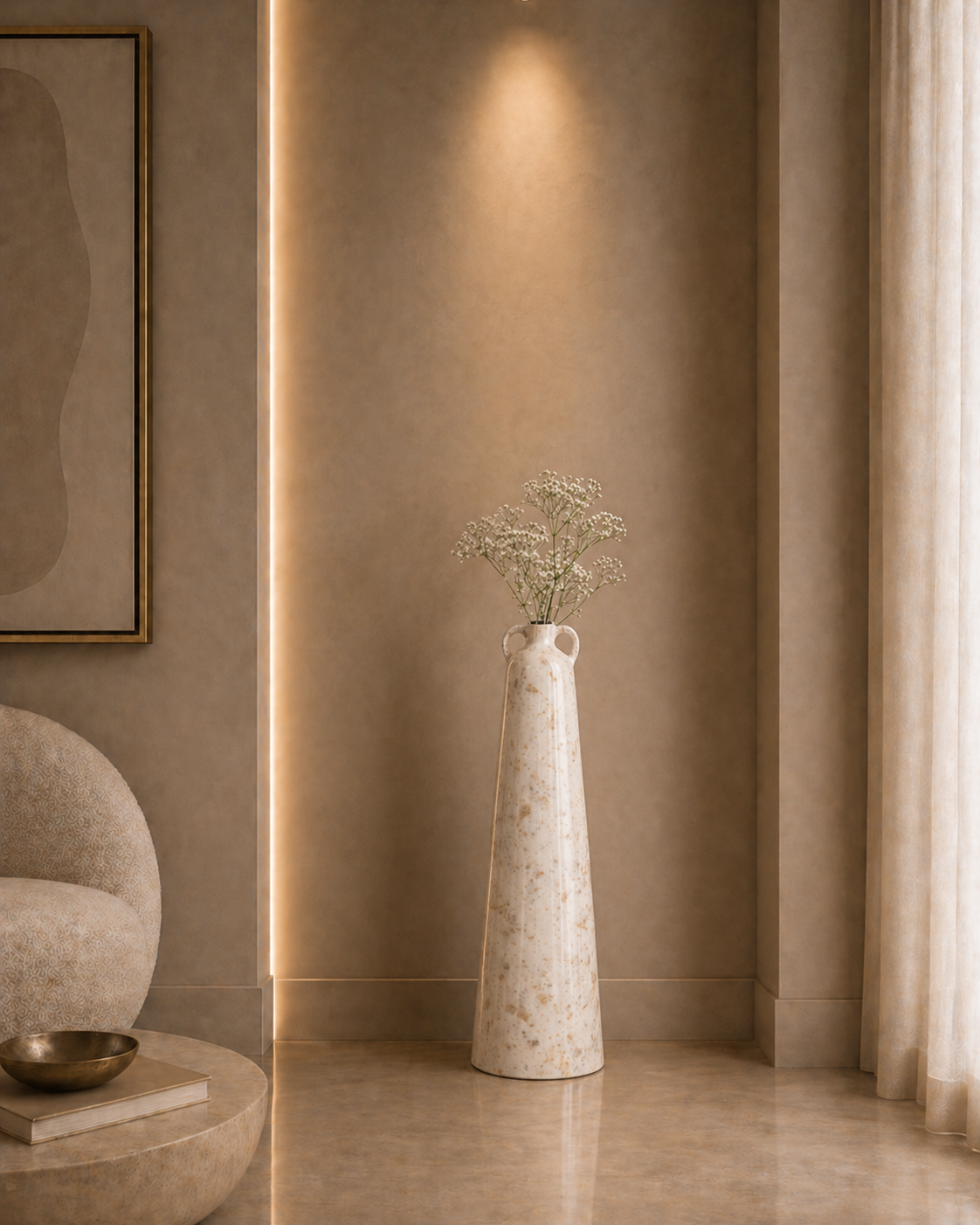 Handled Tapered Vase - View 1