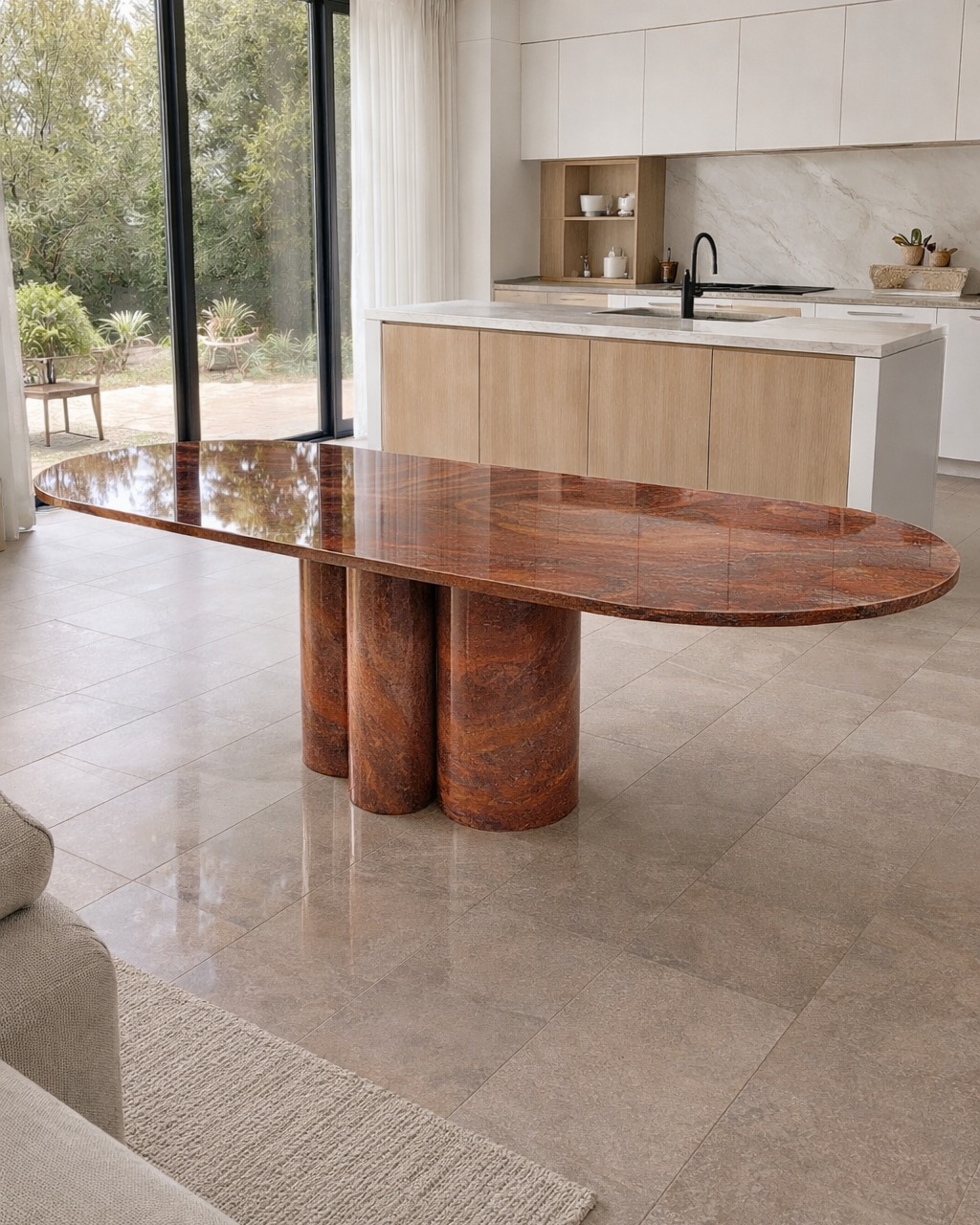 Eterna Marble Round Table - View 4