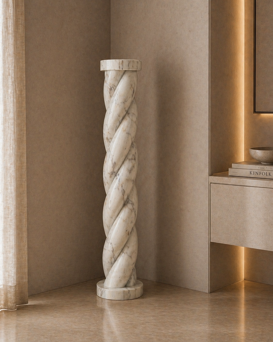 Helixa Stone Plinth - Glacier Silk