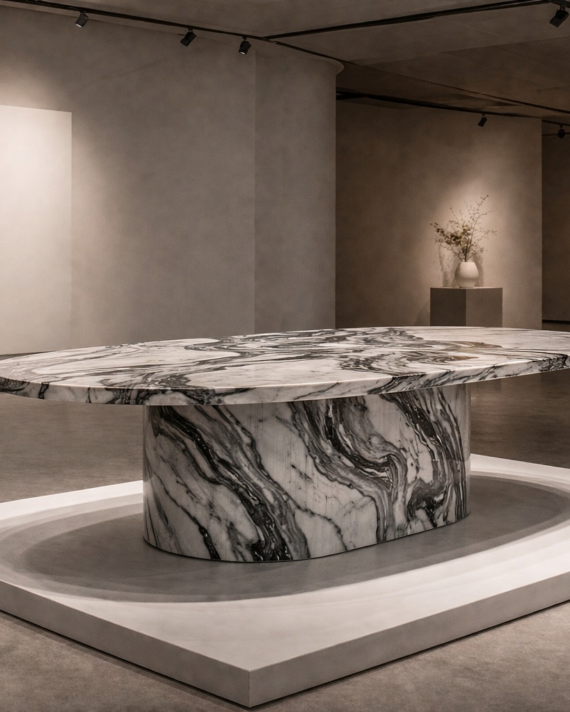 Ellipse Core Stone Table - View 2