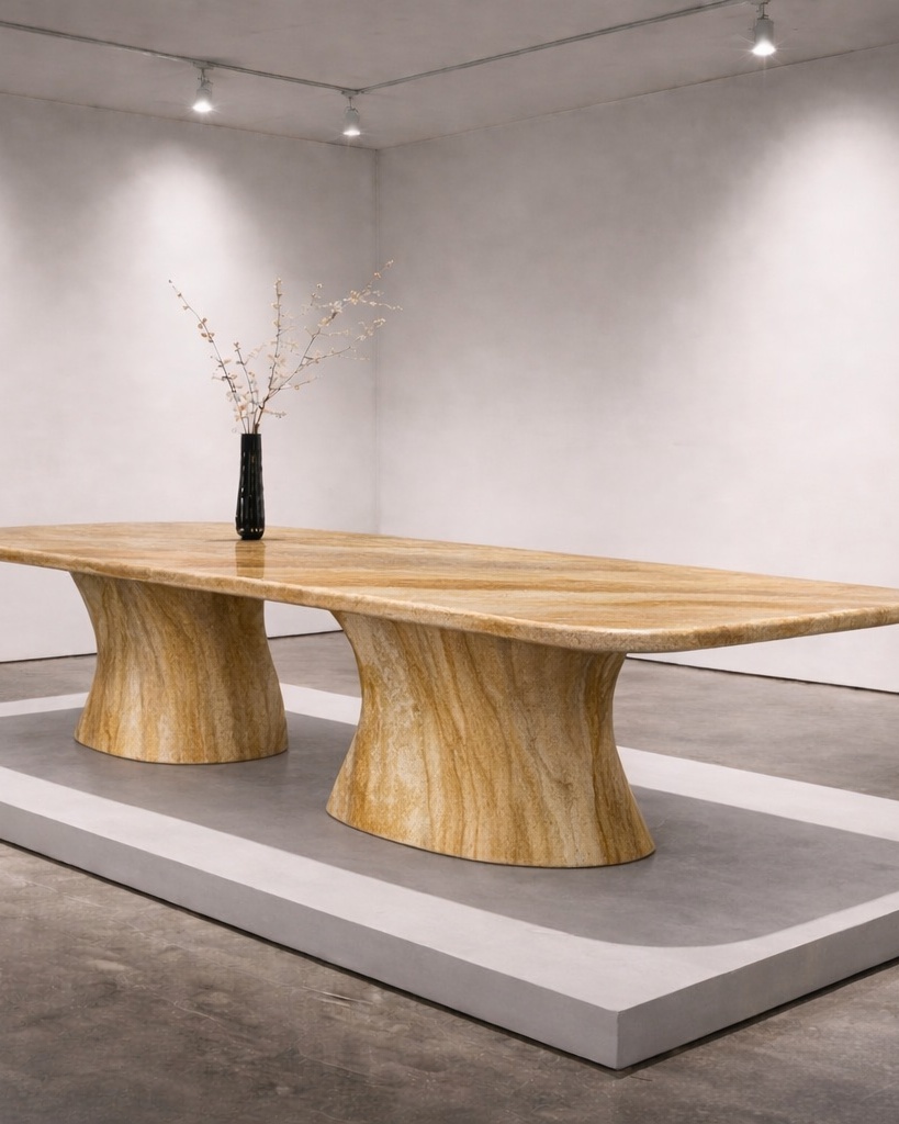 Serpentine Base Dining Table - View 2