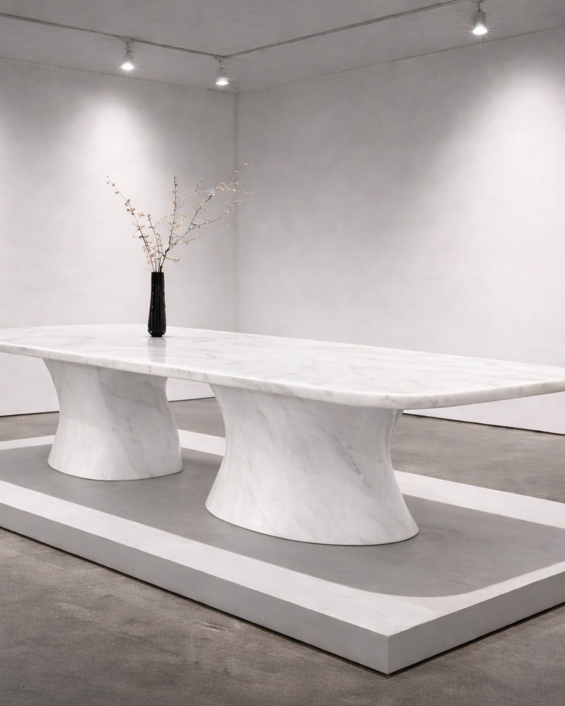 Serpentine Base Dining Table - View 2