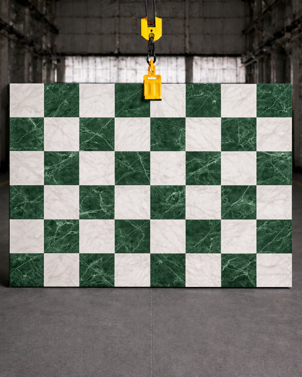 Chess Surface - Inlay Glacier silk - Imperial Green
