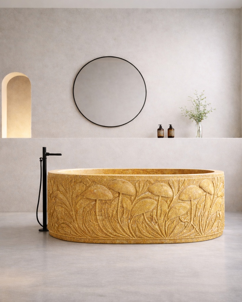 Cubensis Sculpted Bath - Solterra Rust