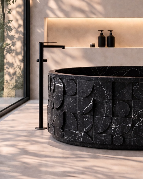 Geometria Bath - Nero Imperia