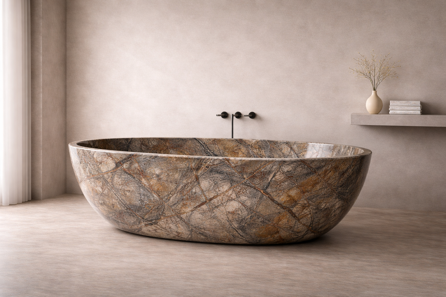 Rustica Oval Soaking Bath - View 2
