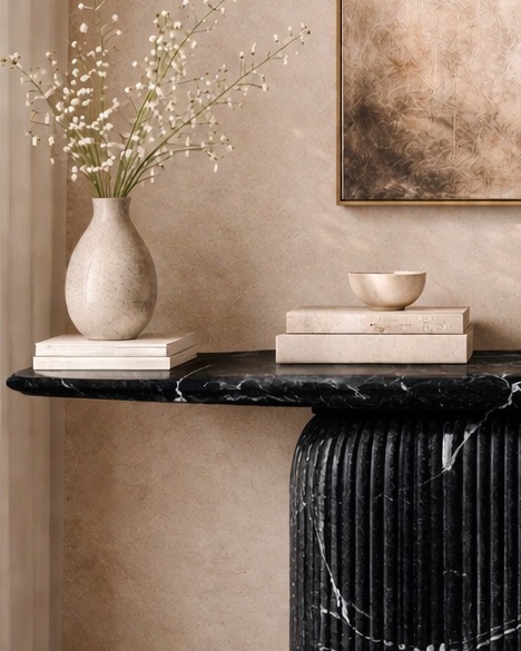 Ebon Crest Console Table - View 3