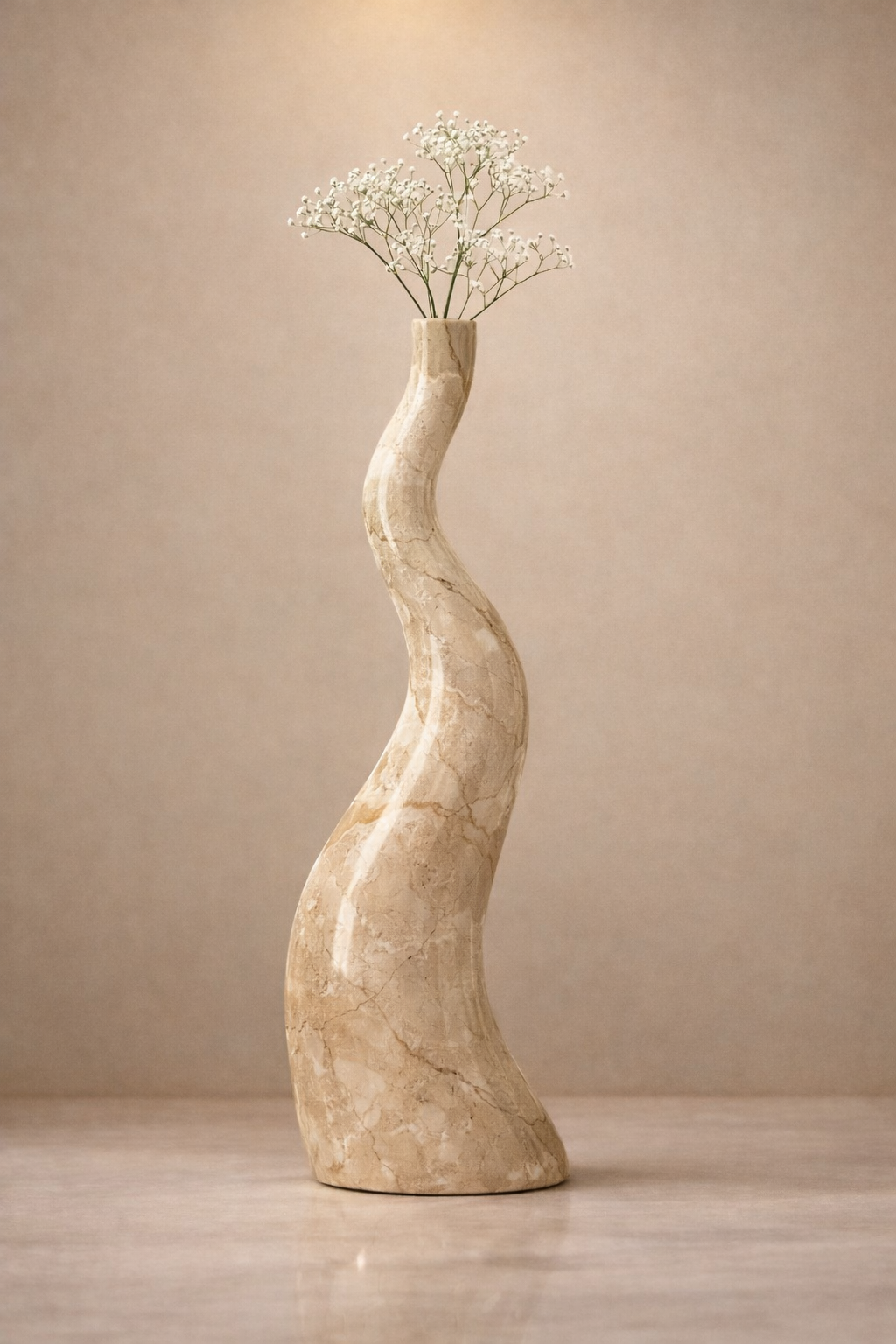 Serpentine Flow Vase - Red Glacier Silk