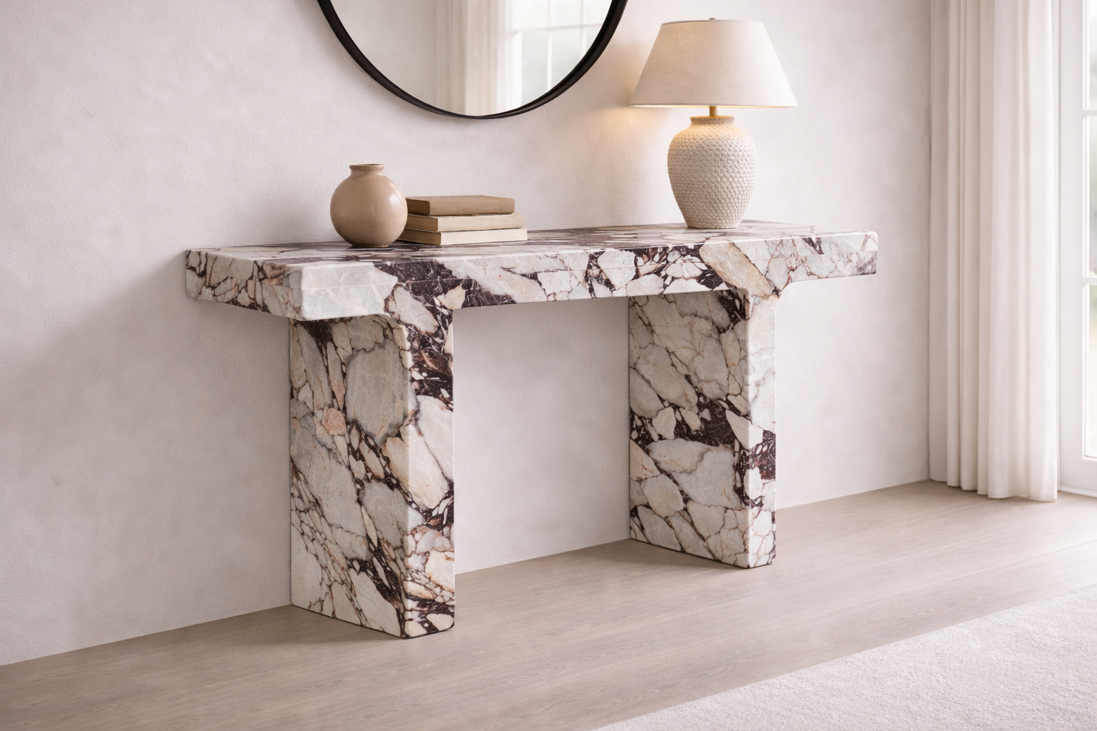 Rectilinear Stone Console - View 2