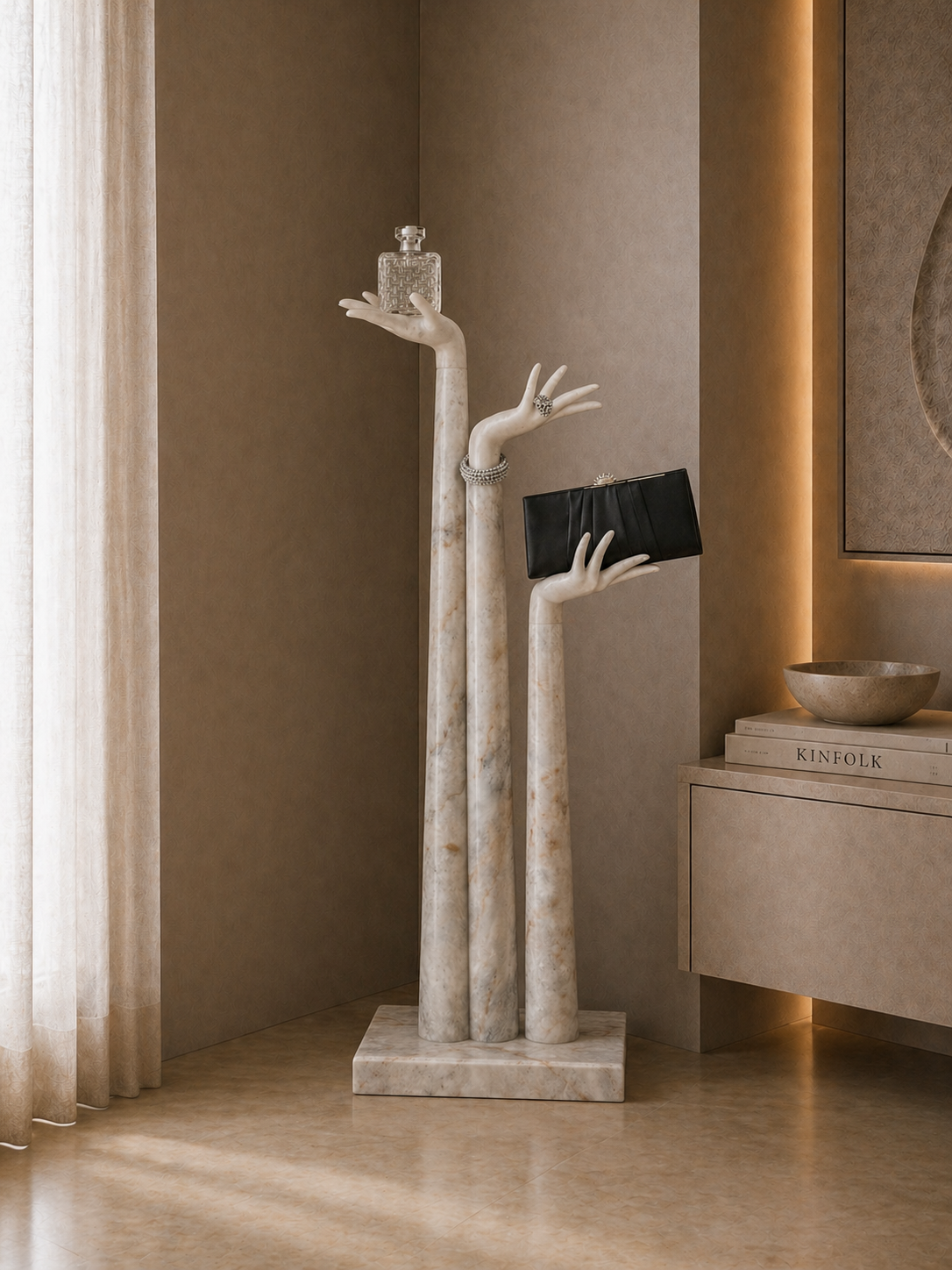 Artisan Hand Display Stand - Cloud Ash
