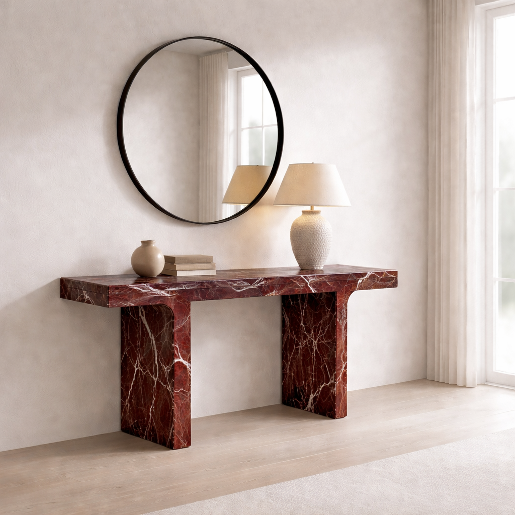 Rectilinear Stone Console