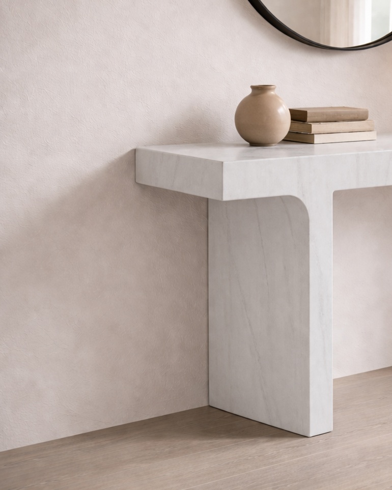 Rectilinear Stone Console - View 3