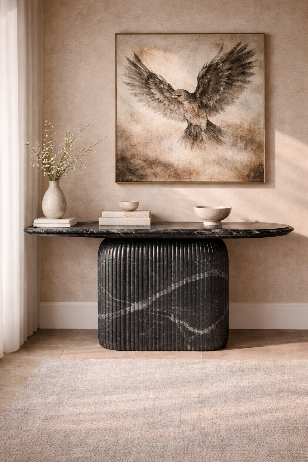 Ebon Crest Console Table