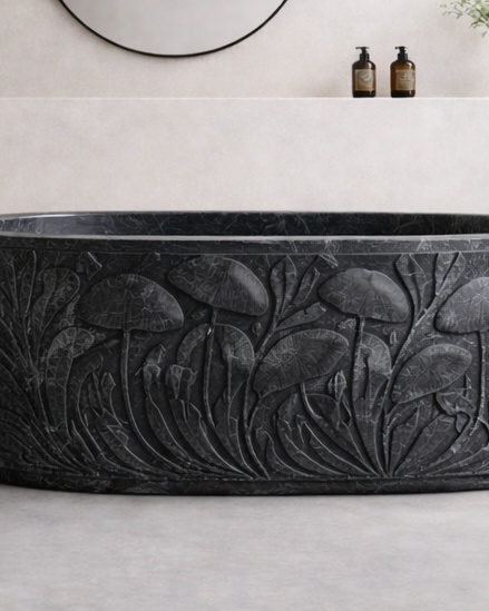 Cubensis Sculpted Bath - Black valeriano