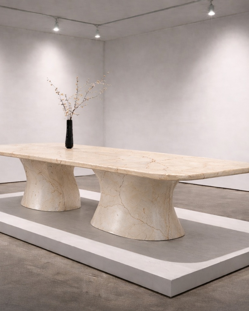 Serpentine Base Dining Table - View 2