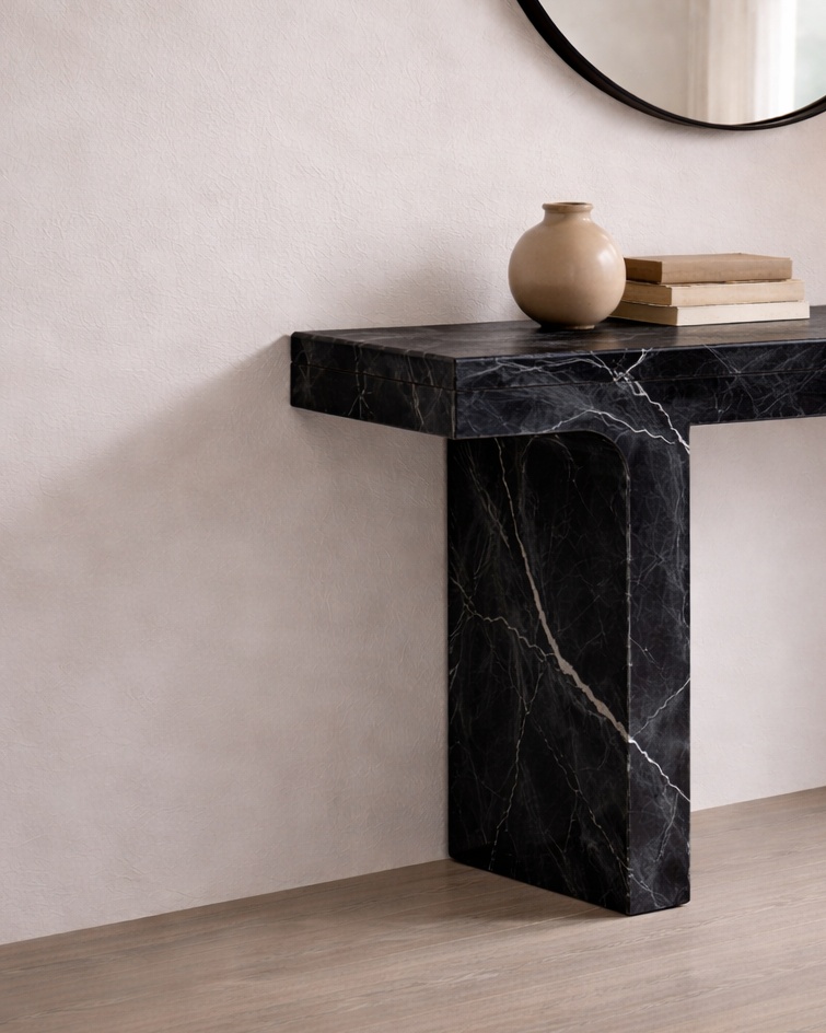 Rectilinear Stone Console - View 3