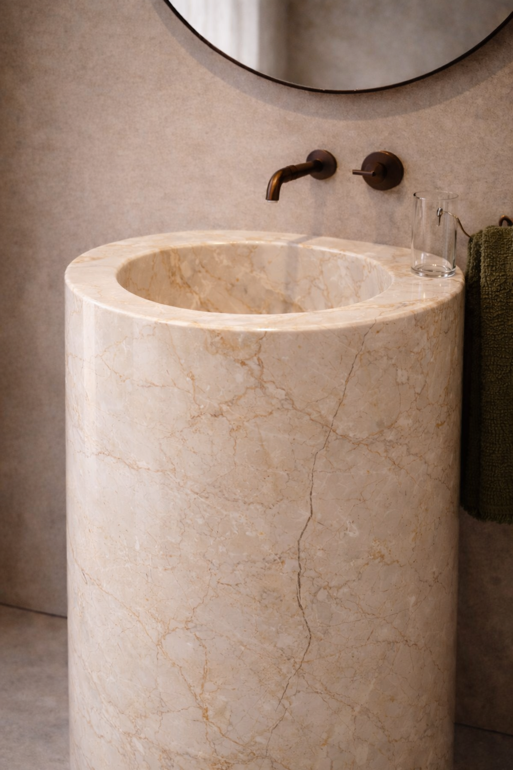 Solid Block Cylindrical Basin - View 2