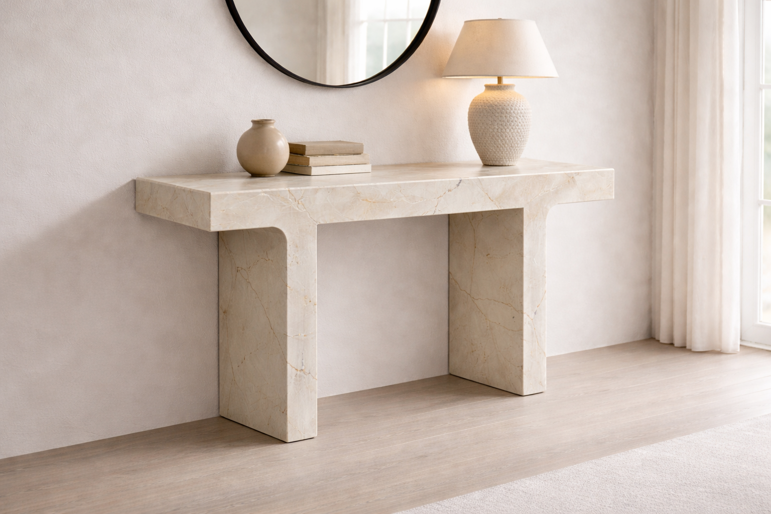 Rectilinear Stone Console - View 2
