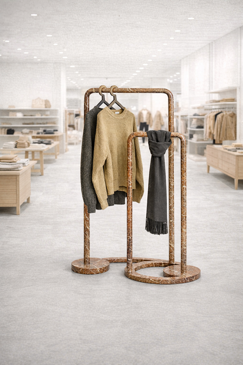 Dual Door Living Closet - Beige brown Aurex