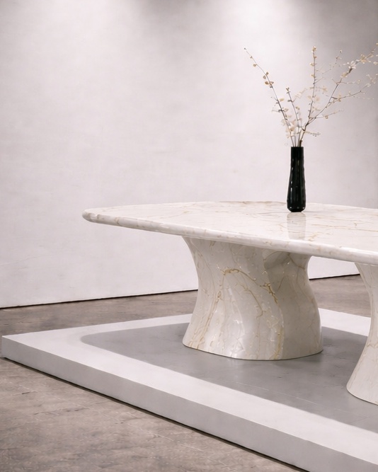 Serpentine Base Dining Table - View 3