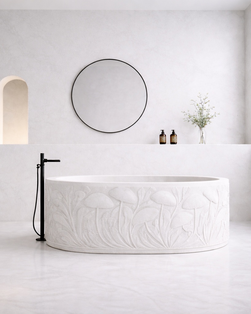 Cubensis Sculpted Bath - Sangemarmar