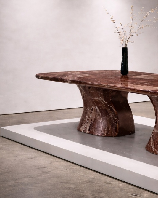 Serpentine Base Dining Table - View 3