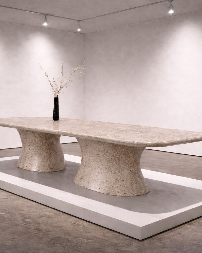 Serpentine Base Dining Table - View 2