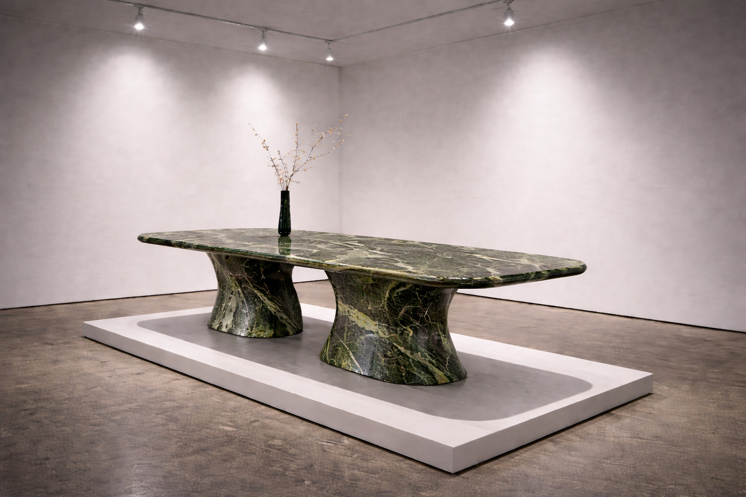Serpentine Base Dining Table