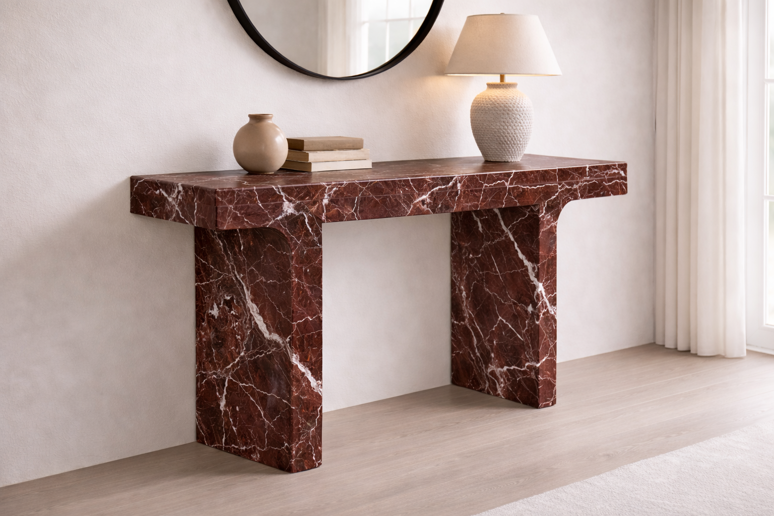 Rectilinear Stone Console - View 2