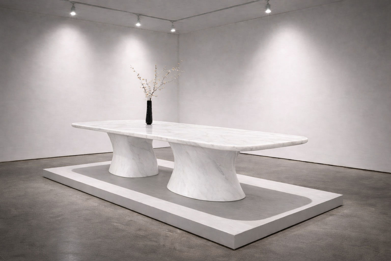 Serpentine Base Dining Table