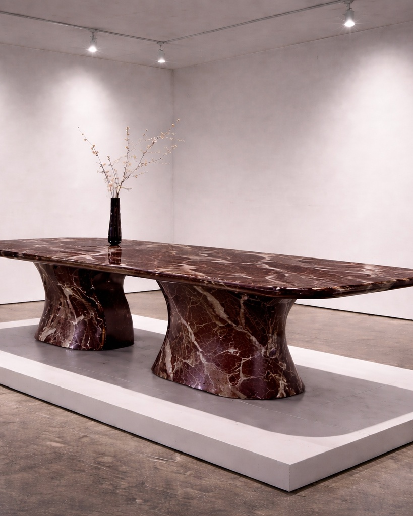 Serpentine Base Dining Table - View 2
