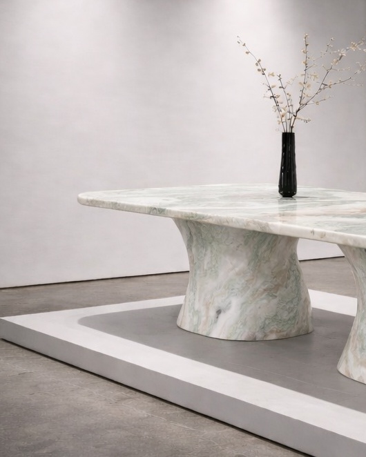 Serpentine Base Dining Table - View 3