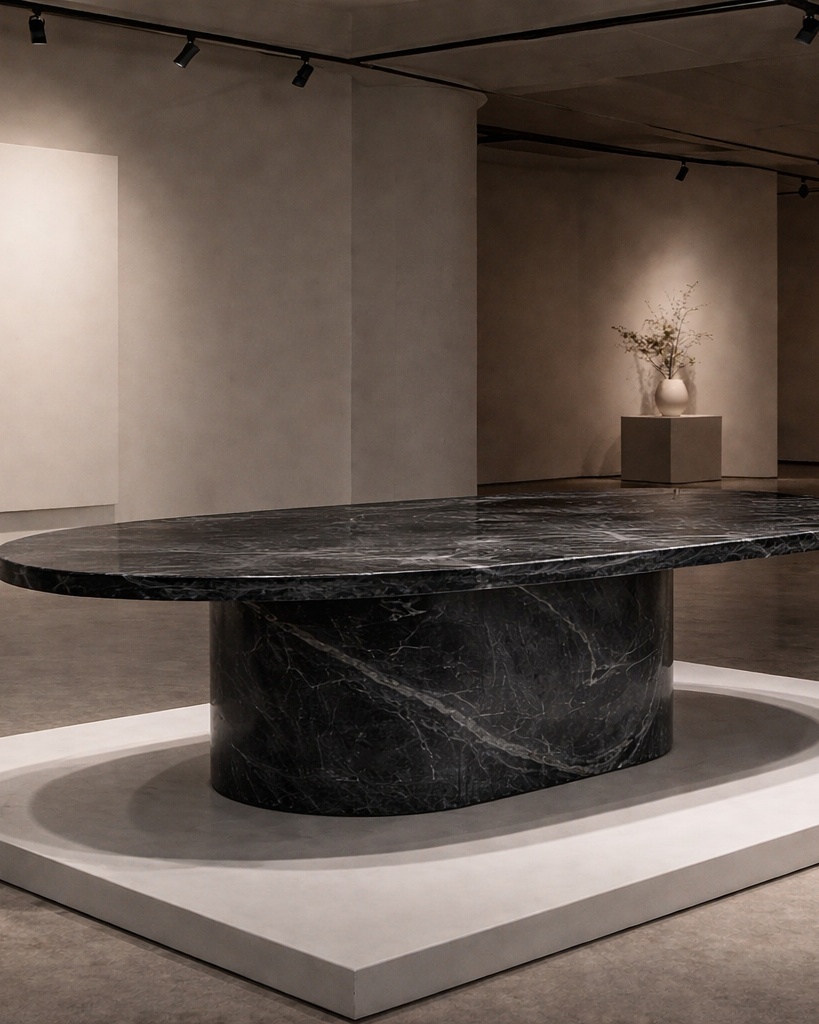 Ellipse Core Stone Table - View 2