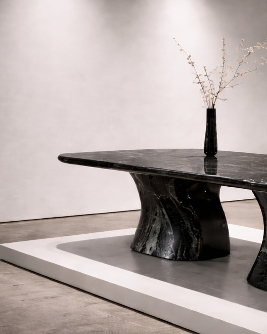 Serpentine Base Dining Table - View 3