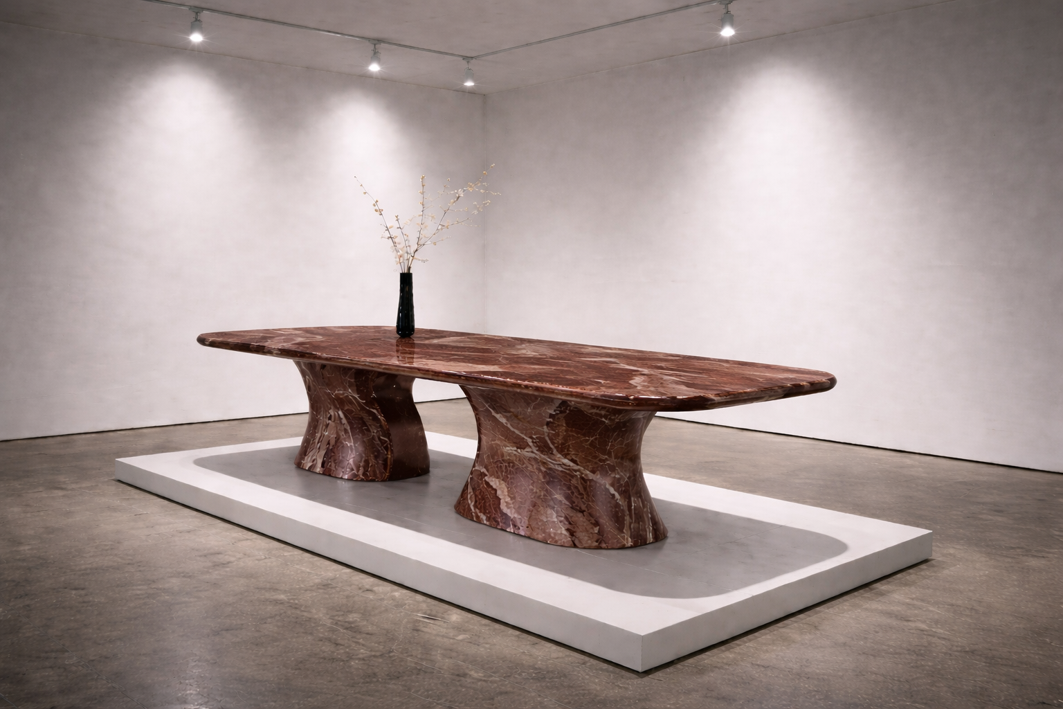 Serpentine Base Dining Table